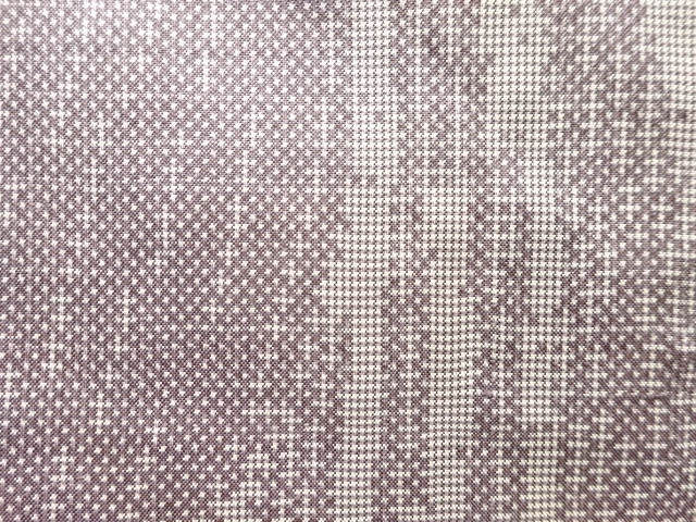 アンティーク　よろけ縞模様織り出し本場大島紬着物(5マルキ)